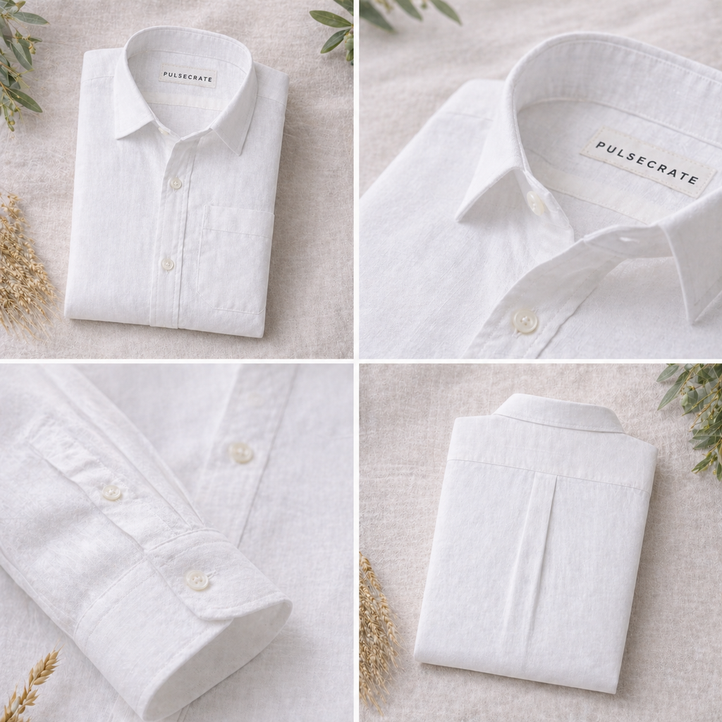 White Luxurious Cotton Shirt- Pack Of 2