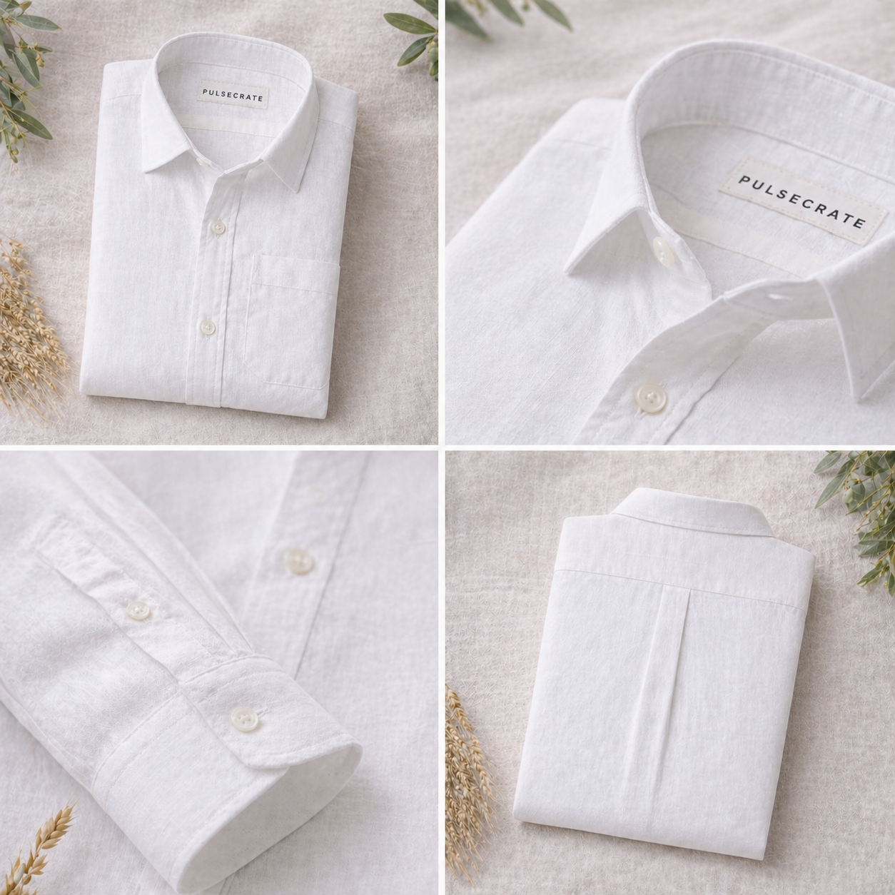 White Luxurious Cotton Shirt- Pack Of 2