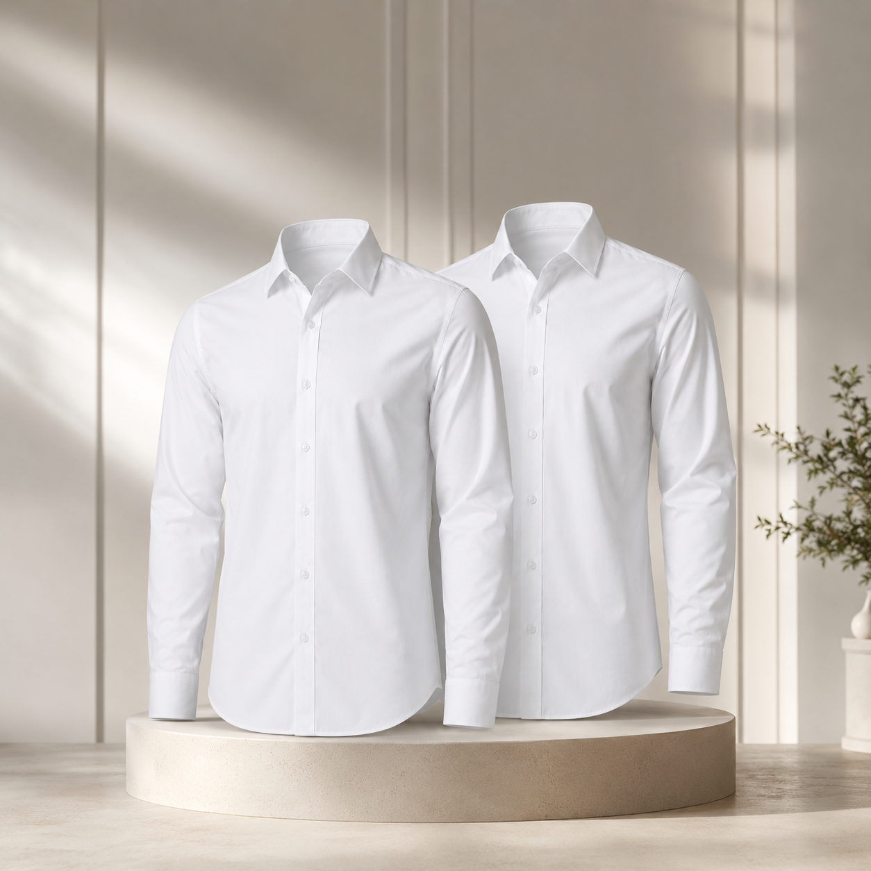 Premium White Shirt Combo Pack of 2