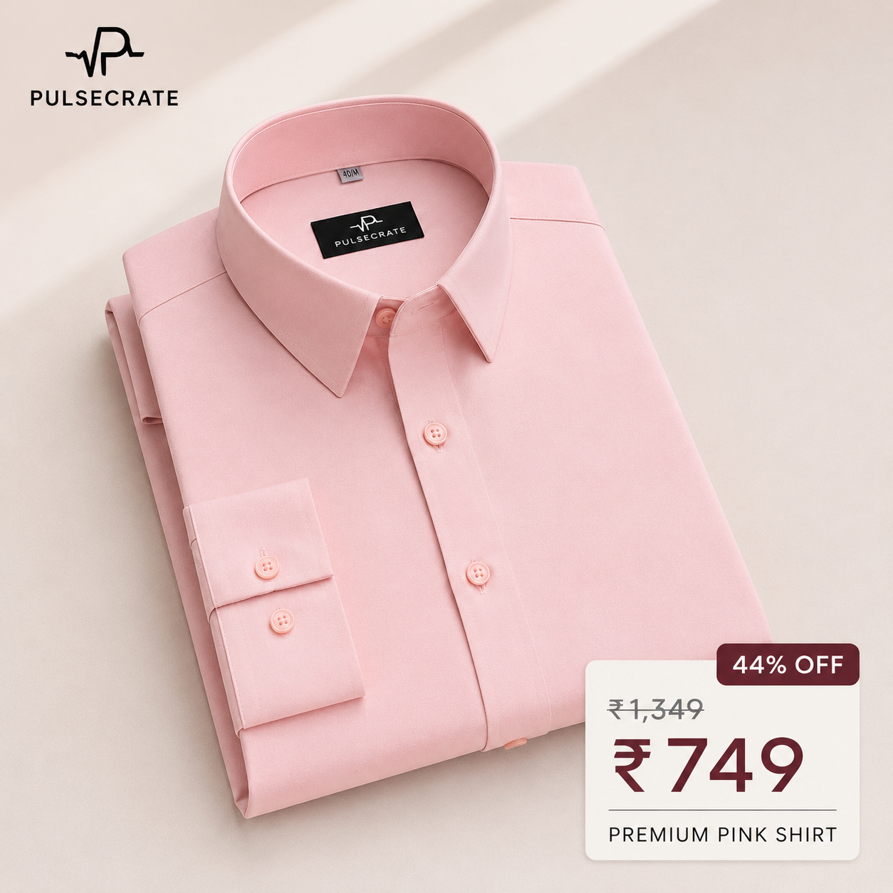 Premium Cotton Blend Luxurious Black and Pink Shirt Combo