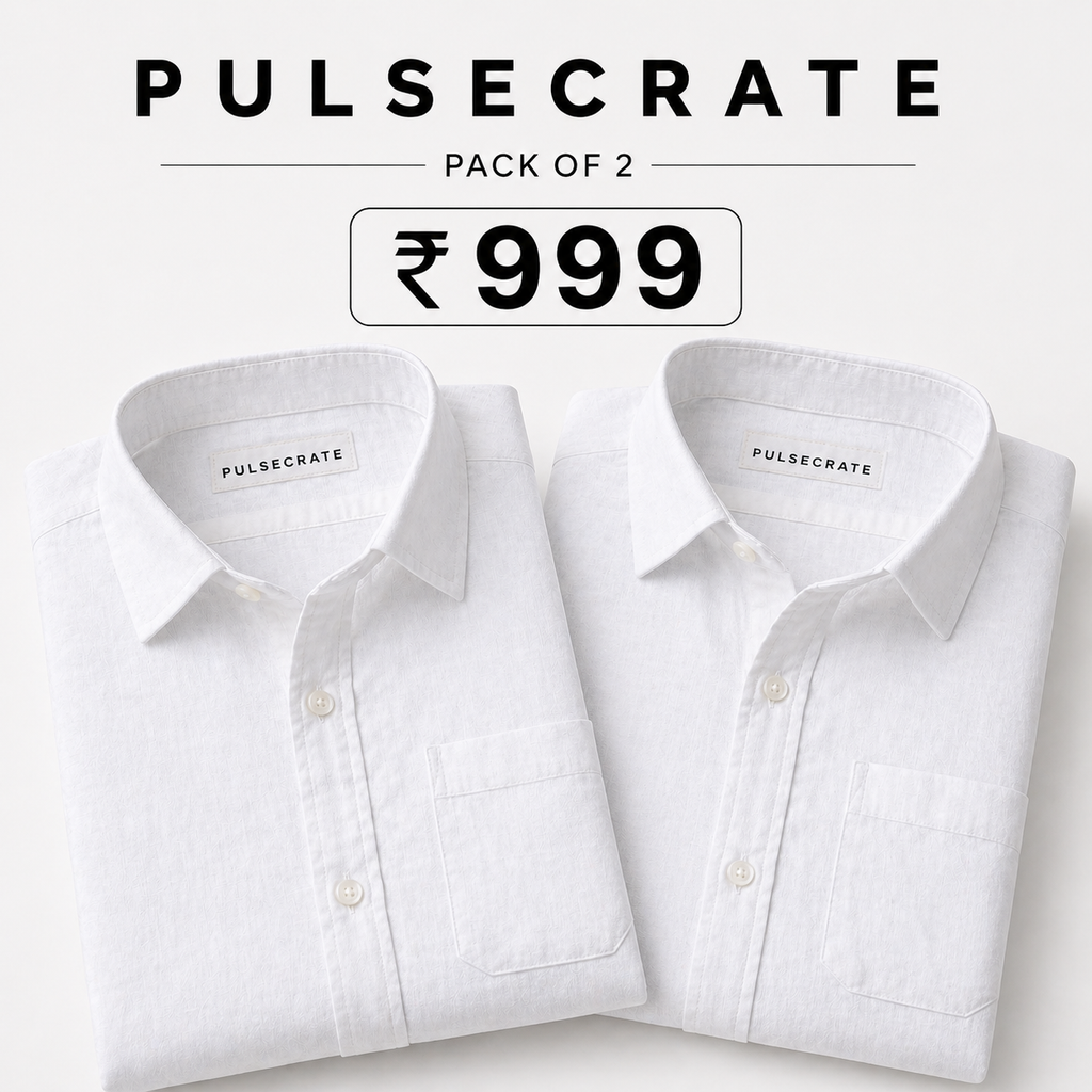White Luxurious Cotton Shirt- Pack Of 2